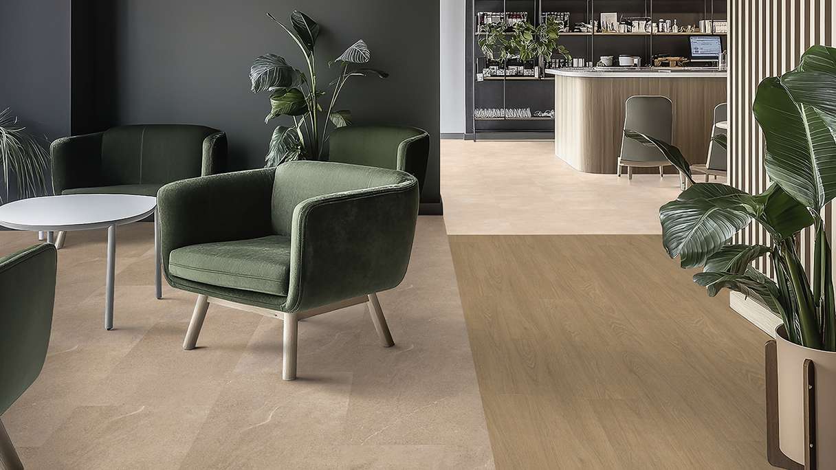 Gerflor Vinyle à clic Rigid - Création 40 Clic Curton Stone Taupe | Aspect authentique (60611604)
