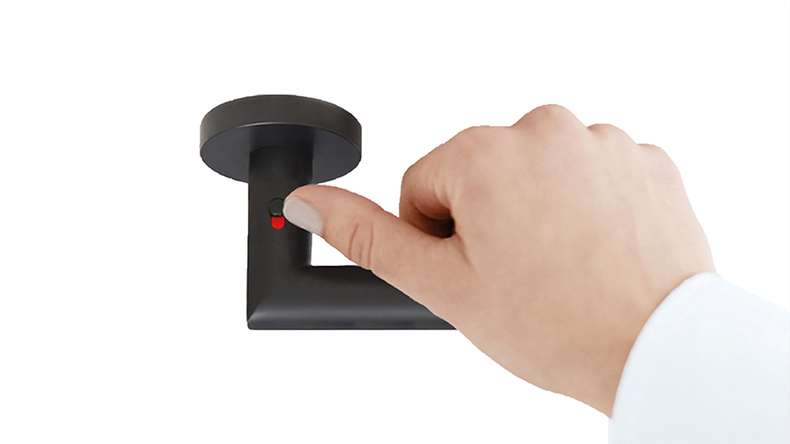 planeo Poignée de porte Edelwerk EasyLock NEO en acier inoxydable | Sans trou de serrure