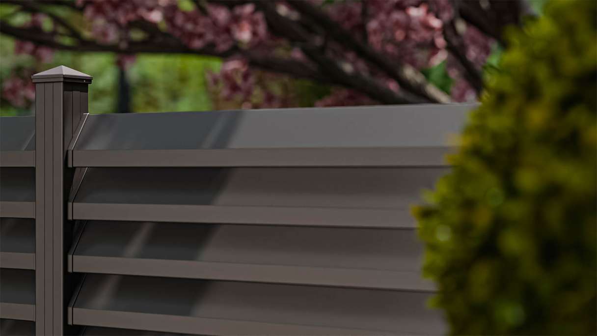 planeo Gardence Metallic Rhombus - Clôture de jardin en aluminium Carré Anthracite | DB703