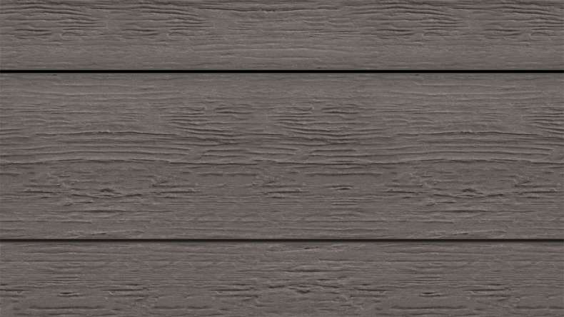 planeo ANTIKWoodline - Lame de terrasse en WPC CoEx, profilé composite léger - Gris foncé 3 m - aspect rustique/brossé lisse