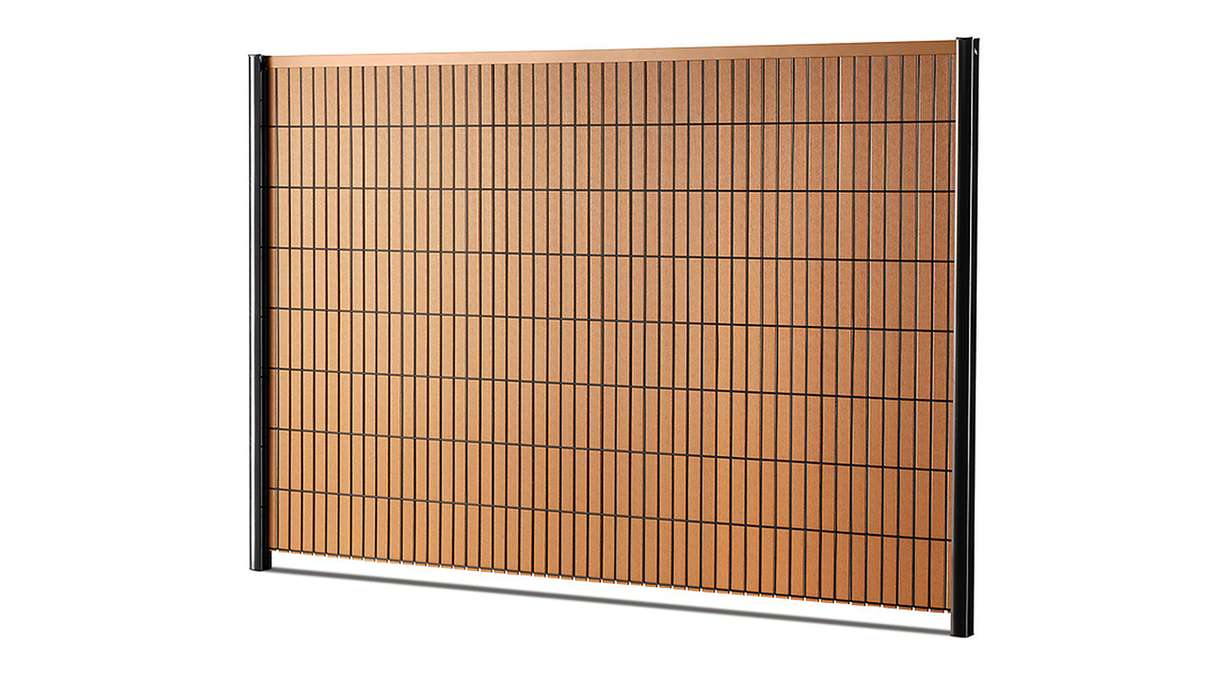 planeo Kit de bandes WPC - brun L 250 x H 123-183cm