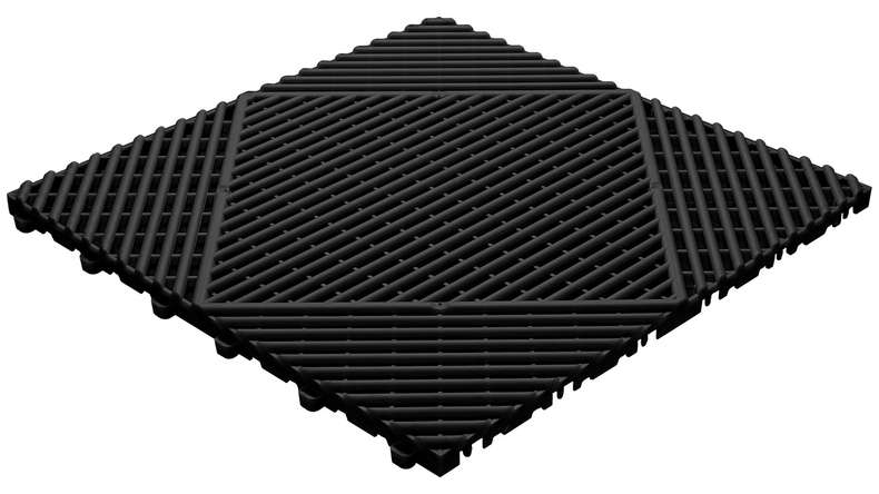 planeo carreau de terrasse en plastique - noir