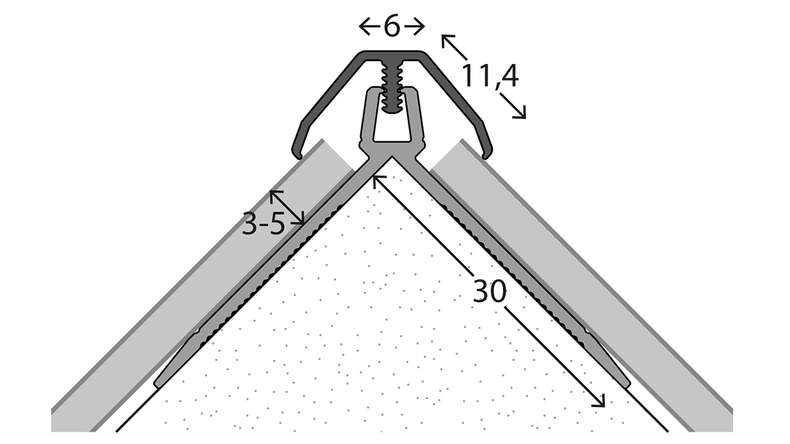 planeo Système de profilés muraux Angle extérieur 069 - 260 cm