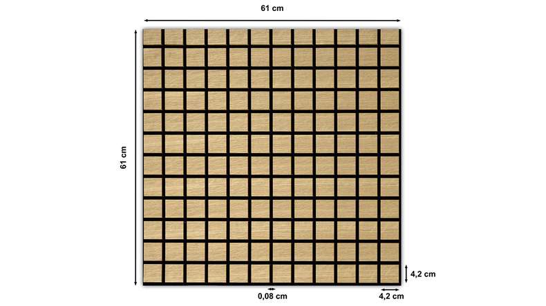 Skaben Panneau acoustique SilentWall Cube - Chêne brun clair - 61 x 61 cm
