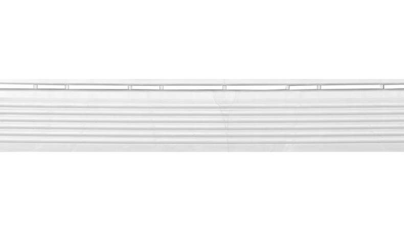 planeo partie latérale pour carreaux de terrasse à clipser 40 x 40 cm - blanc-alu