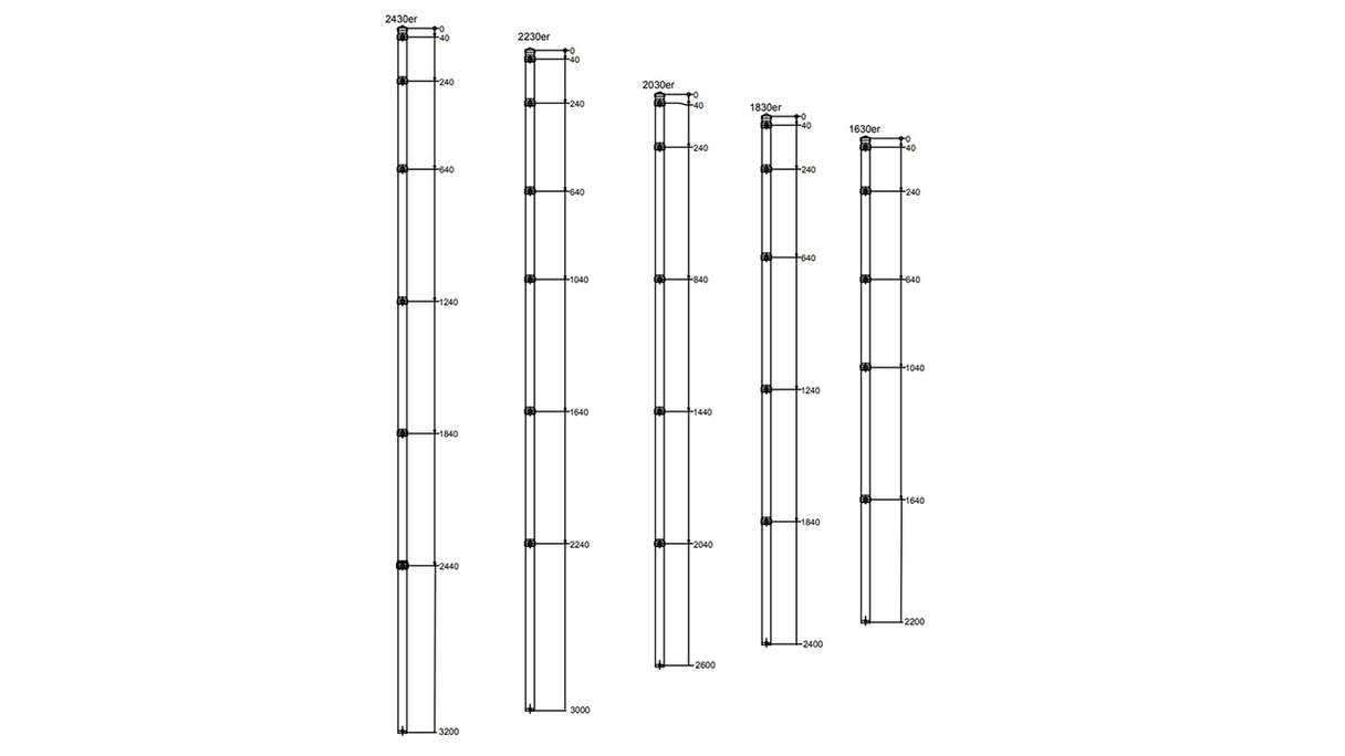 Voir les poteaux de protection type WSP Galvanisé à chaud pour clôture à double maille