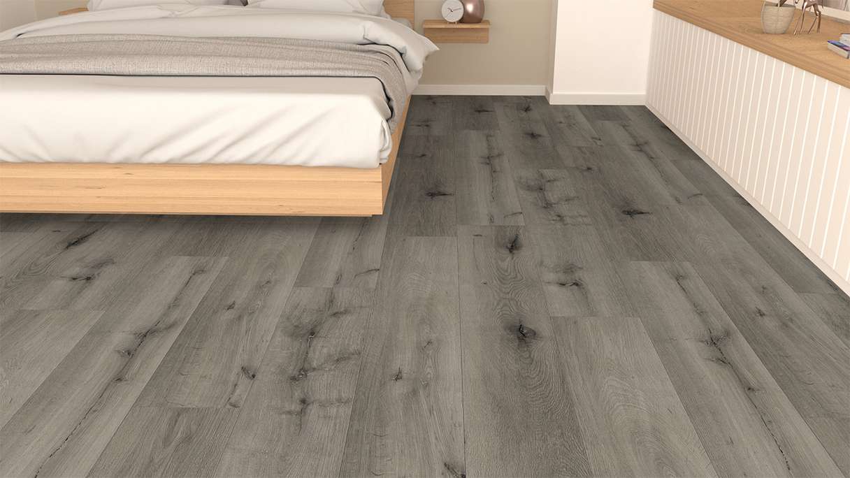 SKAVA rigide Sol PVC clipsable - Home Grey Oak | isolation phonique intégrée (LO-1090)