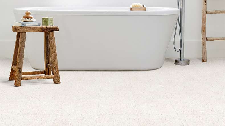 planeo vinyle à coller - Prime White Terrazzo Stone | Aspect authentique (UN-522)