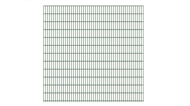 Panneau double fil léger 6/5/6 RAL 6005 vert mousse Hauteur - 2430 x 2510 mm