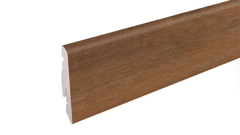 planeo Plinthe SolutionX 2en1 - 2400 x 14 x 58 mm Chêne brun foncé (SL0080)