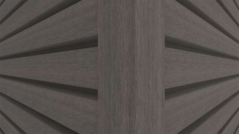 planeo LINEA Wide - Bardage de façade en WPC CoEx, gris foncé, 2900 x 181 mm