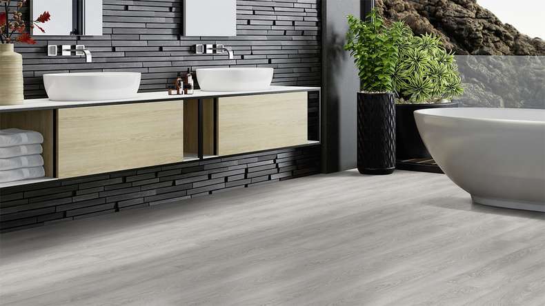 Gerflor Sol PVC clipsable - Virtuo 30 Rigid Acoustic EIR Bohem Dark Grey | isolation phonique intégrée (39111457)