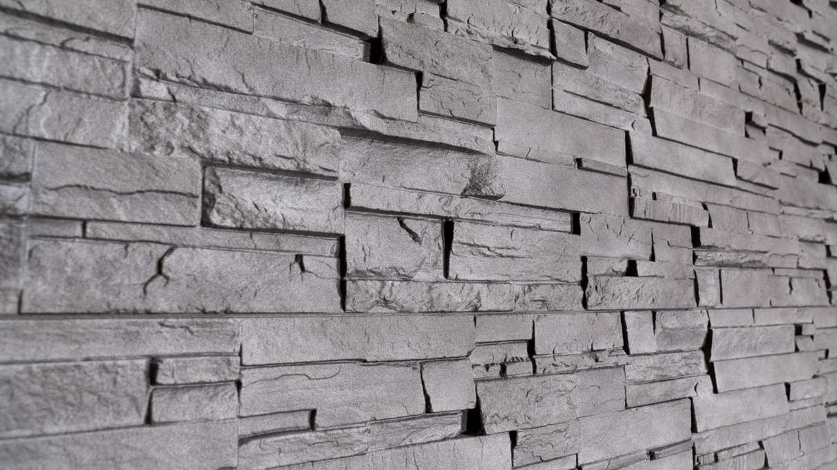 planeo revêtement mural aspect pierre - NovikStone DS Anthracite - 1054 x 334 mm