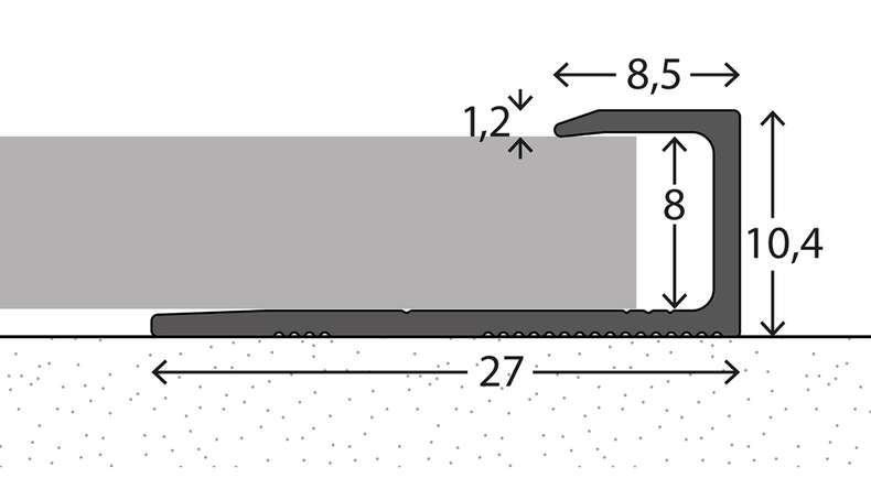 planeo Profilé de finition 941 - 270 cm