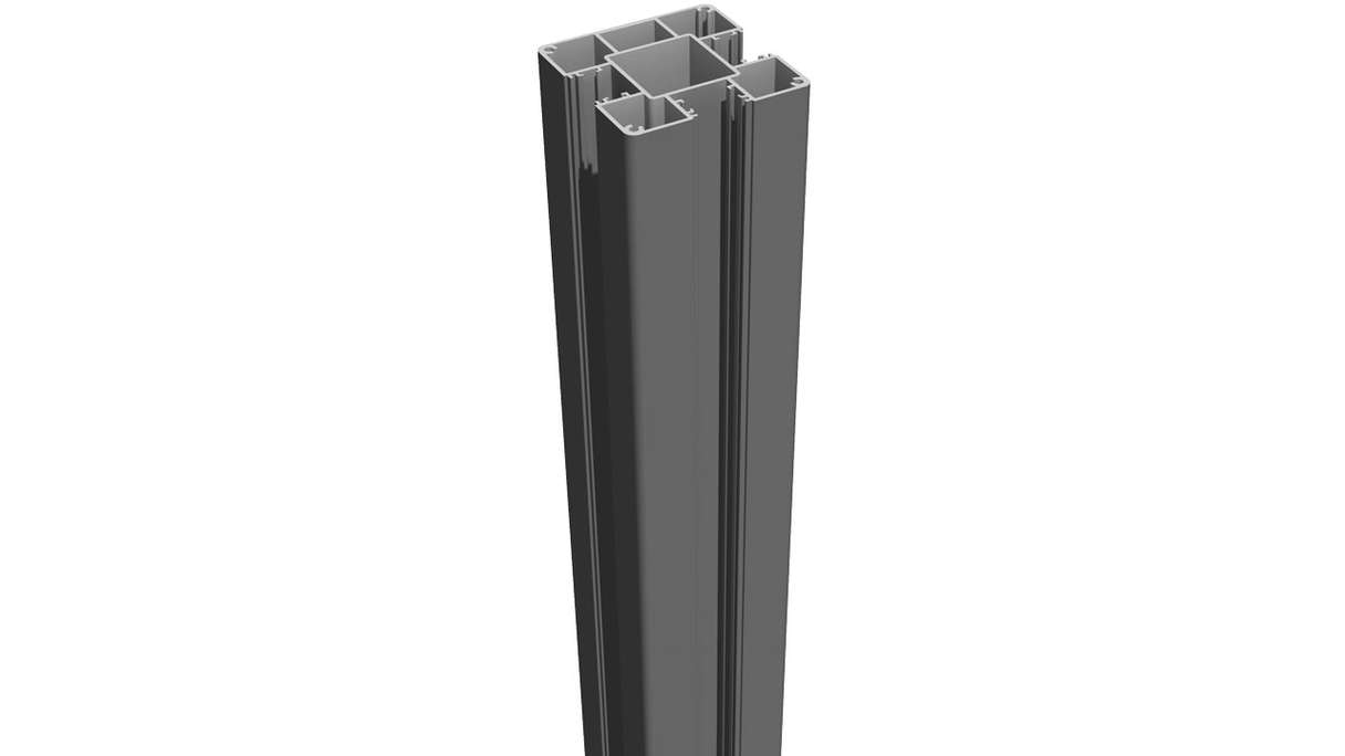 planeo Gardence Metallic - Poteau en aluminium gris Anthracite