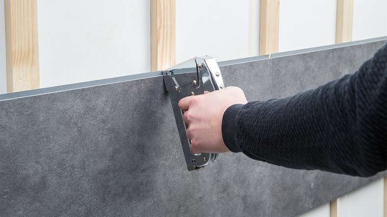 Revêtement mural en plastique - planeo StrongWall - Light Cement
