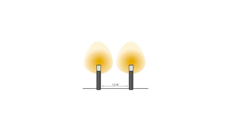 planeo éclairage de jardin 12V - LED éclairage du stand Oberon Lo stand light H 420 mm - 4W 400Lumen