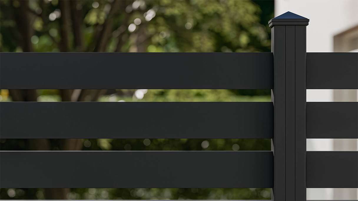 planeo Gardence Metallic Edge - Clôture de jardin en aluminium Carré Anthracite | DB703