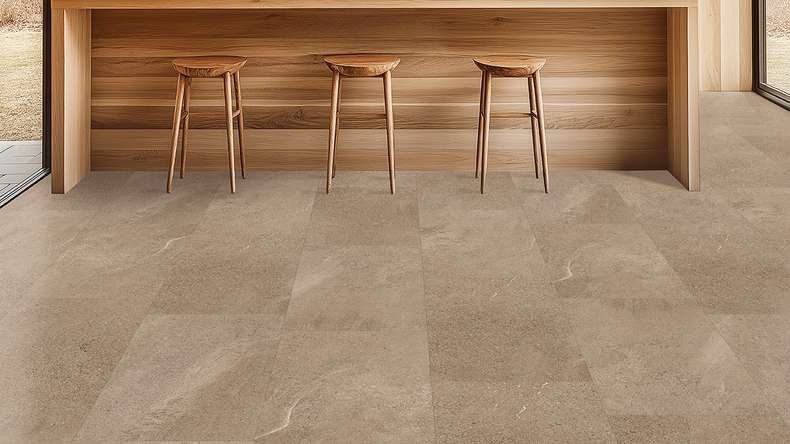 Gerflor Vinyle à clic Rigid - Création 40 Clic Curton Stone Taupe | Aspect authentique (60611604)