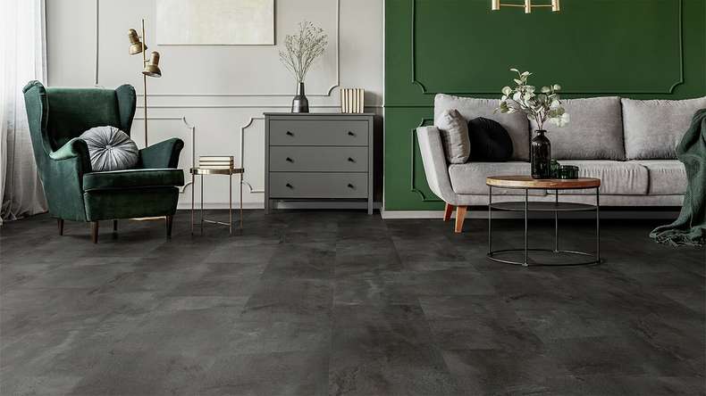 Vinyle à clic Gerflor - Senso Clic 3 Shale Black | Fabriqué en France (61221297)