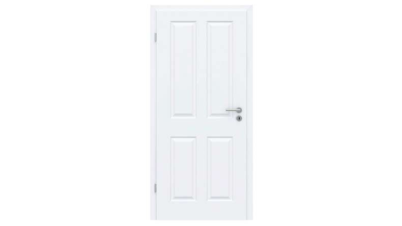 planeo Porte intérieure de style maison de campagne PUREA Casa 4 laque blanche 9003 chant design | laqué - 1985 x 610|735|860|985 mm