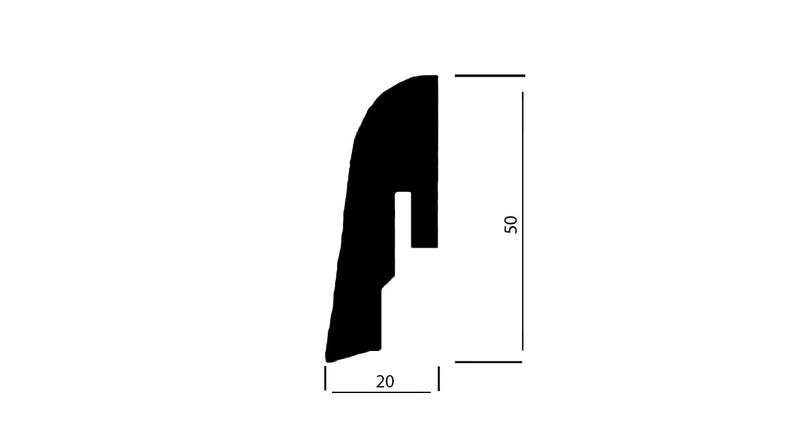 Plinthes Wicanders - Cork-Funiert - Structure Moonlight/Artic - 20x50x2400 mm