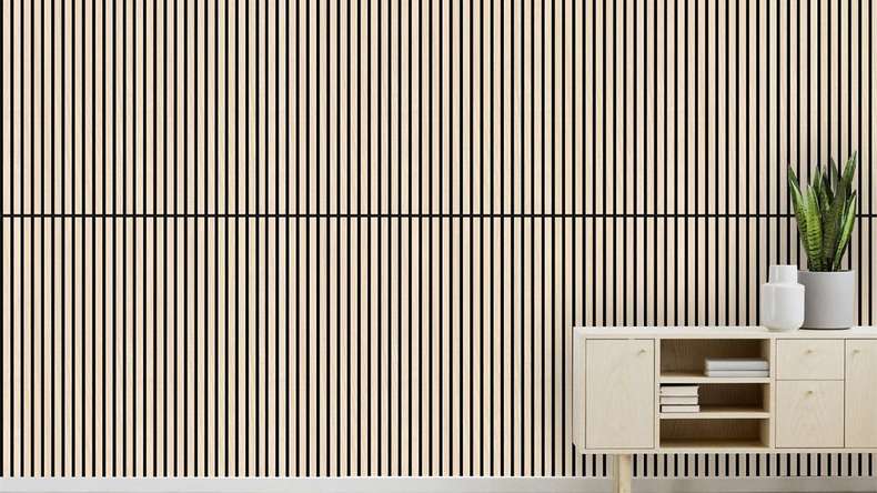 planeo Panneau acoustique - MixWall Timber Solid Althea Oak 52 x 104 cm | Placage en bois véritable (PLMW-10411A)