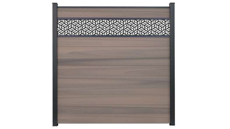 planeo Gardence Strong - Clôture à emboîter BPC Leafs Bi-Color co-ex 180 x 180 cm