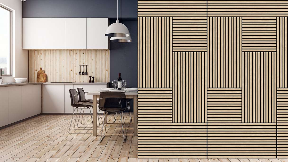 planeo Panneau acoustique - MixWall Timber Solid Flare Oak 52 x 104 cm | Placage en bois véritable (PLMW-00411A)