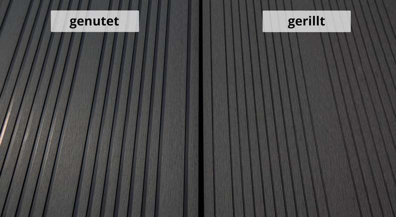 planeo TitanWood - XL lame creuse 4m gris foncé
