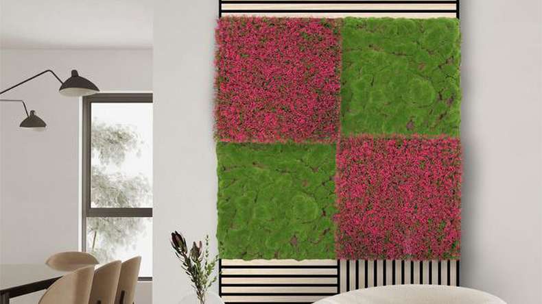 planeo Panneau acoustique - MixWall Moss Mood Forest Green Bulk 52 x 52 cm | Mousse artificielle (PLMW-20211C)