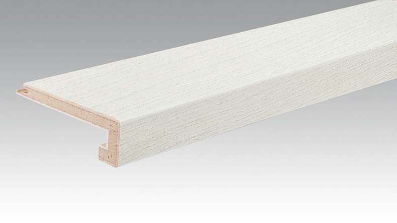 Profilé MEISTER de nez de marche en parquet Profilé en U Chêne harmonieux blanc polaire 9008