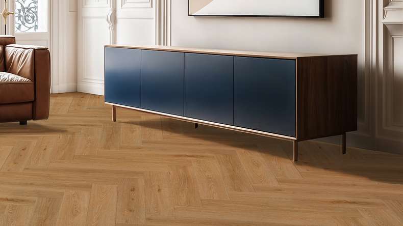 Gerflor vinyle à coller - Creation 55 Aquinoah Honey | Herringbone