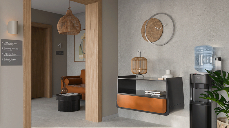 Revêtement mural planeo SPC - CeraRock Tile Stripes Concrete Grey XL 280 x 117,5 cm