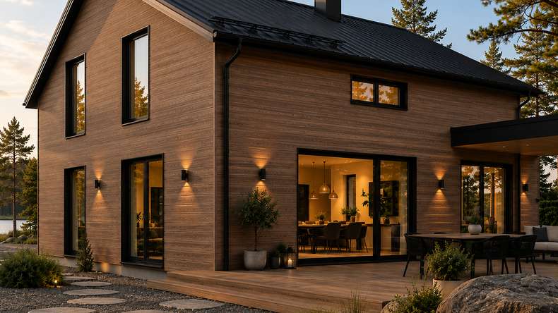 planeo NOVA - Panneau de façade WPC CoEx Classic Teak 2,90 m