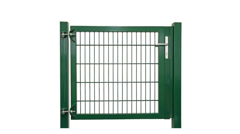 Porte universelle lourde 1 vantail vert mousse H 1400 x L 1125 mm poteaux de porte inclus