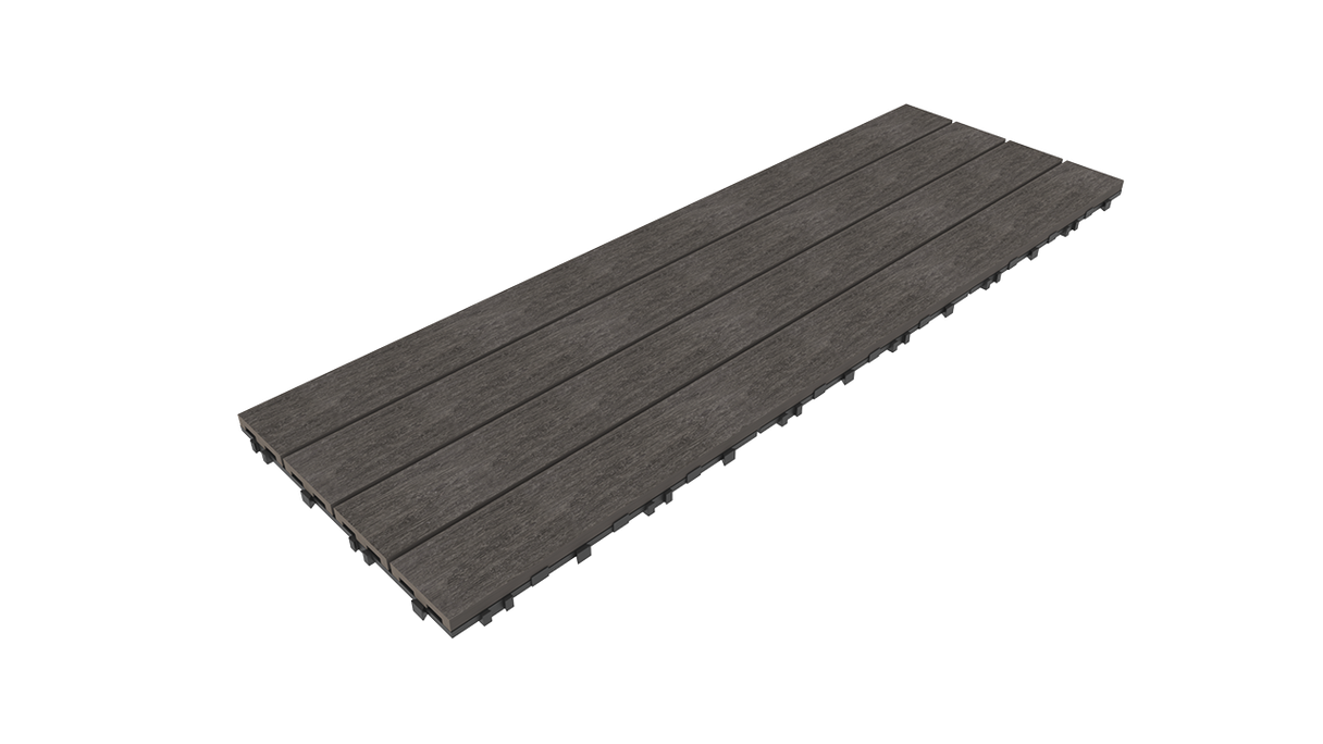 Dalle de terrasse planeo en WPC-CoEx, gris foncé, 90 x 30 cm