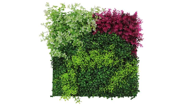 planeo Panneau acoustique - MixWall Leaf Mood Pink Mixed Flora 52 x 52 cm | Plante artificielle (PLMW-92111)