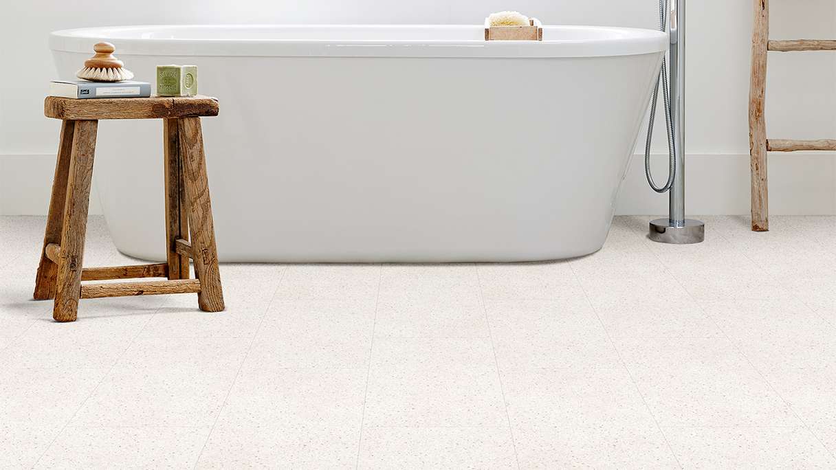 planeo vinyle à coller - Prime White Terrazzo Stone | Aspect authentique (UN-522)