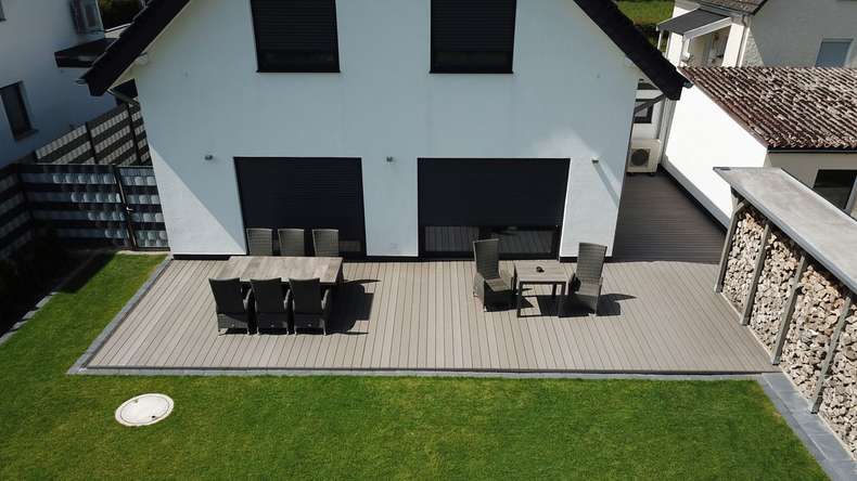TitanWood Kit complet - 3m structure en bois massive gris clair 9,2m² compris UK alu