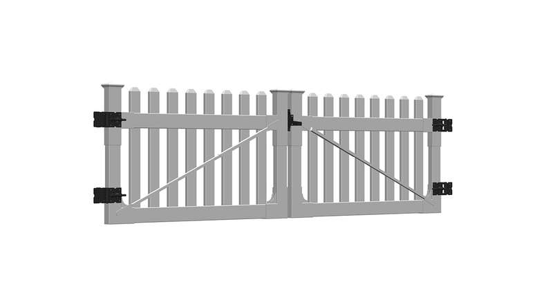 planeo Privara - PVC Clôture de jardin Portail Blanc - Résistant aux UV | 300 x 80 cm