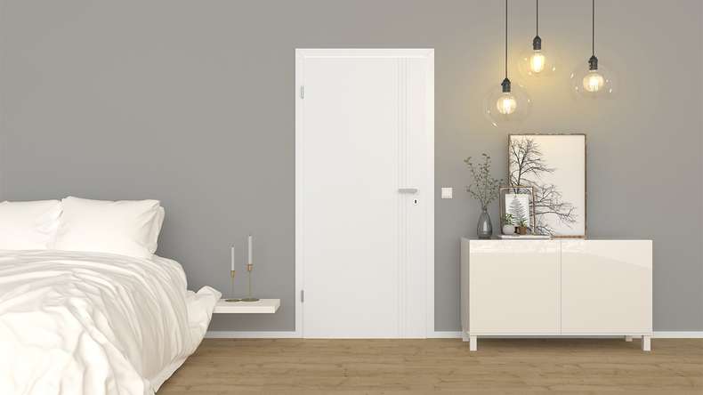 planeo Porte intérieure design PUREA Vivo 6 laque blanche 9003 chant design | laqué - 1985 x 610|735|860|985 mm