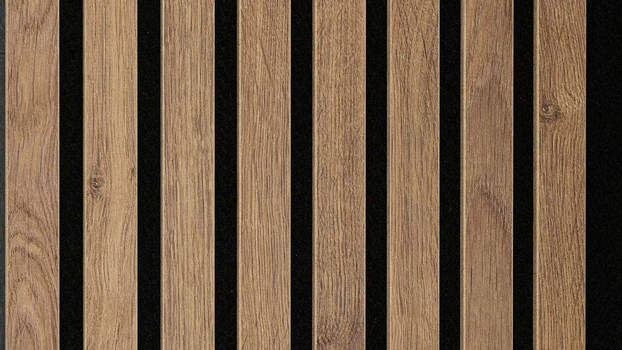 planeo Panneaux acoustiques - Chêne brun terra - 260 x 33 cm