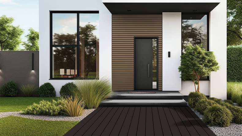 planeo terrasse bois - Bambou foncé lisse/rainuré