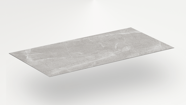 Revêtement mural SPC planeo - CeraRock Tile Light Grey Marble XL 280 x 117,5 cm