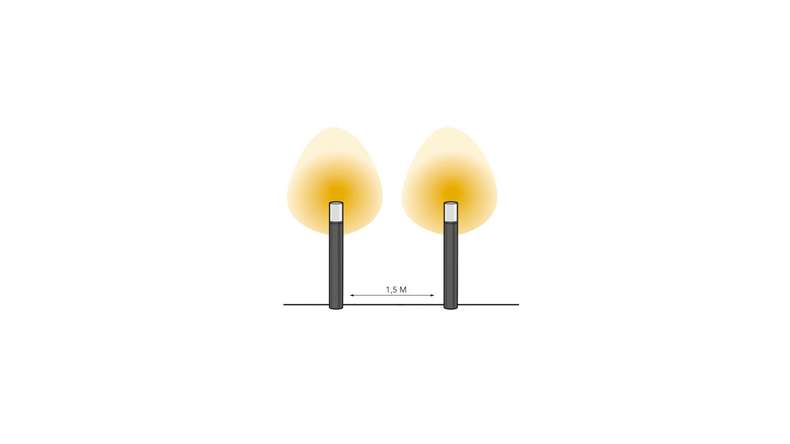 planeo éclairage de jardin 12V - LED éclairage du stand Oberon Hi stand light H 660 mm - 4W 400Lumen