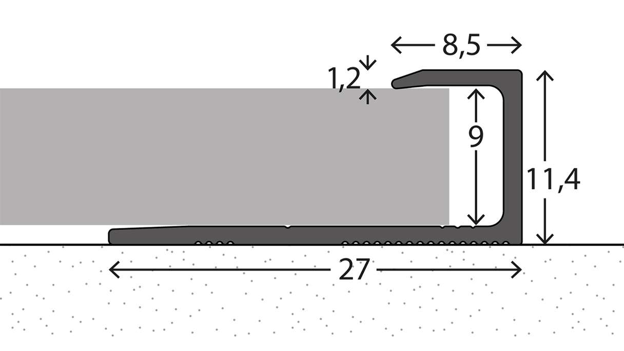 planeo Profilé de finition 251 - 270 cm