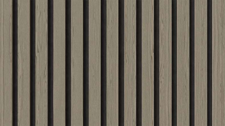 planeo Panneaux acoustiques - chêne gris 2480 x 600 x 21.5 mm | ignifugé