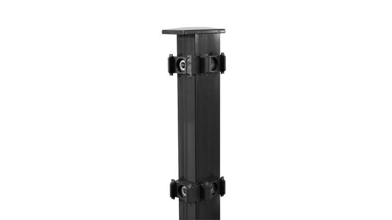 Poteau d'angle type FB anthracite pour clôture à double maille