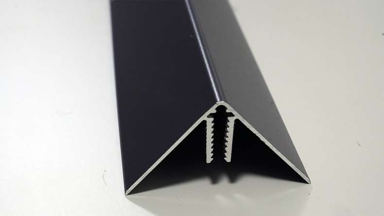 planeo Fassado - Profilé de finition d'angle extérieur en aluminium noir 2.90m